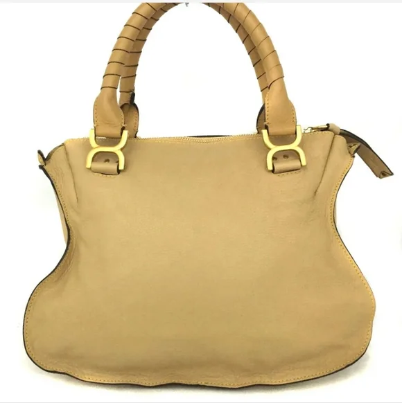 Chloe Marcie  Brown Leather Hand Bag w/Shoulder Strap - Picture 4 of 11